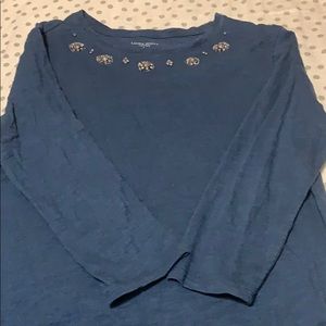 Laura Scott Navy Blouse